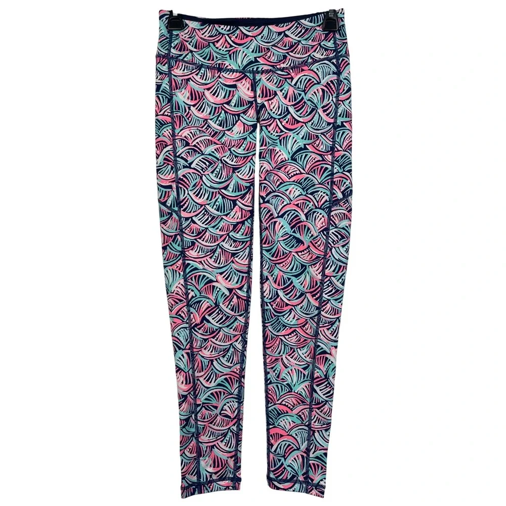 Lilly Pulitzer Luxletic Weekender Leggings‎ Womens S Bright Navy Neptunes